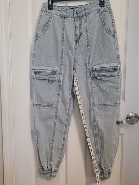 Hot Topic Light Blue Boyfriend Cargo Jeans